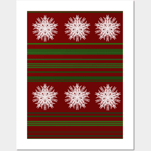 Holiday Seasonal Christmas Pattern Posters and Art